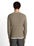 Strickpullover im 2-in-1-Look dark sage green