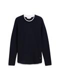 Strickpullover im 2-in-1-Look sky captain blue