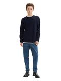 Strickpullover im 2-in-1-Look sky captain blue