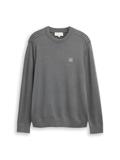 Strickpullover im Washed-Look aus Baumwolle classic dark grey