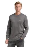 Strickpullover im Washed-Look aus Baumwolle classic dark grey