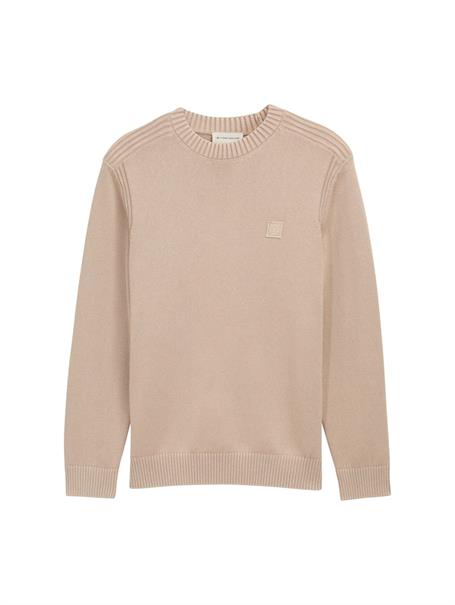 Strickpullover im Washed-Look aus Baumwolle light cashmere
