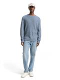 Strickpullover in Melange-Optik denim blue white mouline
