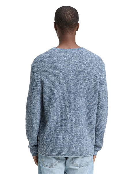Strickpullover in Melange-Optik denim blue white mouline