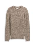 Strickpullover in Melange-Optik multicolor brown structure