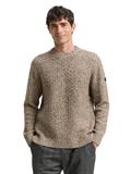 Strickpullover in Melange-Optik multicolor brown structure