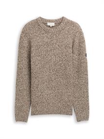 Strickpullover in Melange-Optik multicolor brown structure