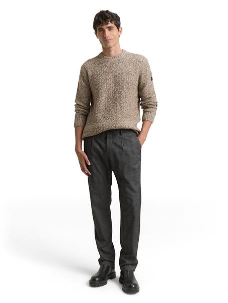 Strickpullover in Melange-Optik multicolor brown structure