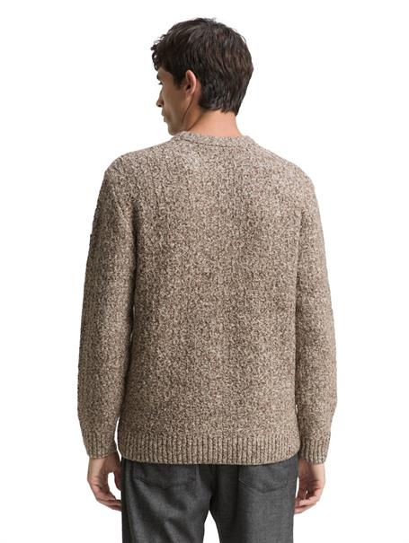 Strickpullover in Melange-Optik multicolor brown structure