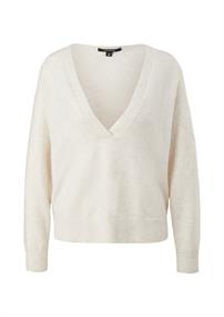 Strickpullover mit Alpaka creme