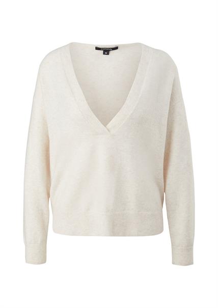 Strickpullover mit Alpaka creme