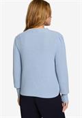 Strickpullover mit Ballonärmeln soft chambray