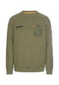 Strickpullover mit Brusttasche leaf green