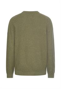 Strickpullover mit Brusttasche leaf green
