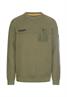 Strickpullover mit Brusttasche leaf green
