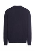 Strickpullover mit Brusttasche tinted blue