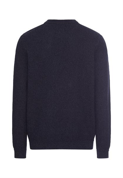 Strickpullover mit Brusttasche tinted blue