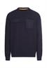 Strickpullover mit Brusttasche tinted blue
