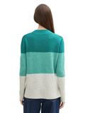 Strickpullover mit Colour Blocking green beige colorblock