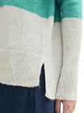 Strickpullover mit Colour Blocking green beige colorblock