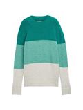 Strickpullover mit Colour Blocking green beige colorblock