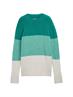 Strickpullover mit Colour Blocking green beige colorblock