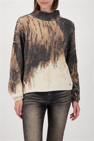 Strickpullover mit Druckverlauf whisky gemustert