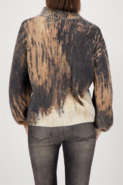 Strickpullover mit Druckverlauf whisky gemustert