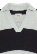 Strickpullover mit Hemdkragen dark blue