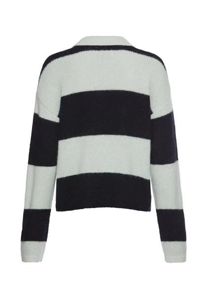 Strickpullover mit Hemdkragen dark blue