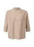 Strickpullover mit Inserts beige