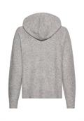 Strickpullover mit Kapuze grey melange