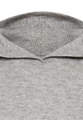 Strickpullover mit Kapuze grey melange