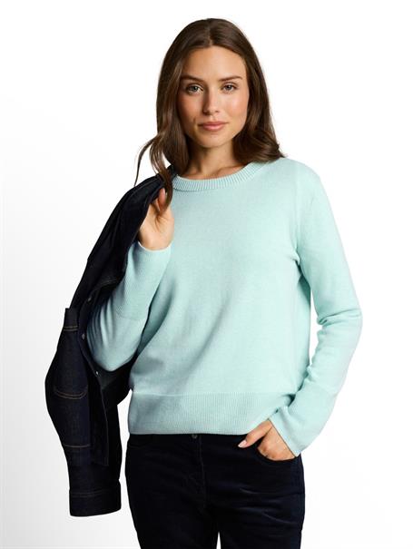 Strickpullover mit Kaschmir-Anteil dusty light green melange