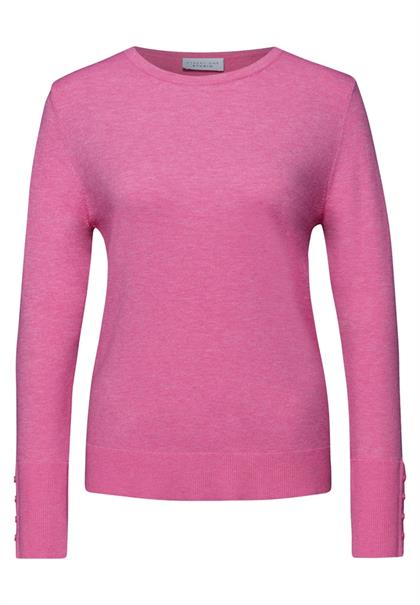 Strickpullover mit Knöpfen blazing berry mel.