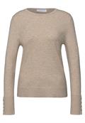 Strickpullover mit Knöpfen buffed beige mel.