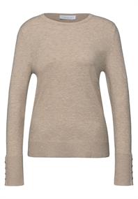 Strickpullover mit Knöpfen buffed beige mel.