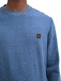 Strickpullover mit Logo-Badge midsummer blue multicolor
