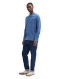 Strickpullover mit Logo-Badge midsummer blue multicolor