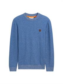 Strickpullover mit Logo-Badge midsummer blue multicolor