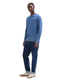 Strickpullover mit Logo-Badge midsummer blue multicolor