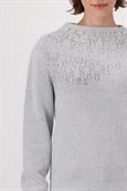 Strickpullover mit Lurex chrome melange