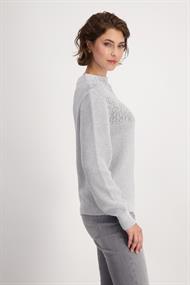 Strickpullover mit Lurex chrome melange