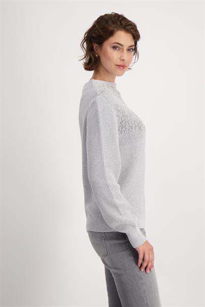 Strickpullover mit Lurex chrome melange