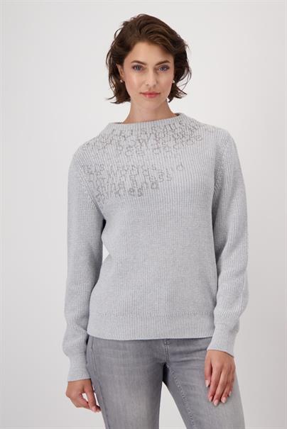 Strickpullover mit Lurex chrome melange