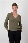 Strickpullover mit Lurex green tea