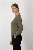 Strickpullover mit Lurex green tea