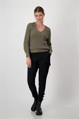 Strickpullover mit Lurex green tea