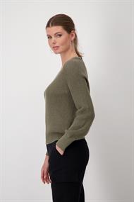 Strickpullover mit Lurex green tea