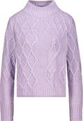 Strickpullover mit Mix-Zopfmuster soft lilac